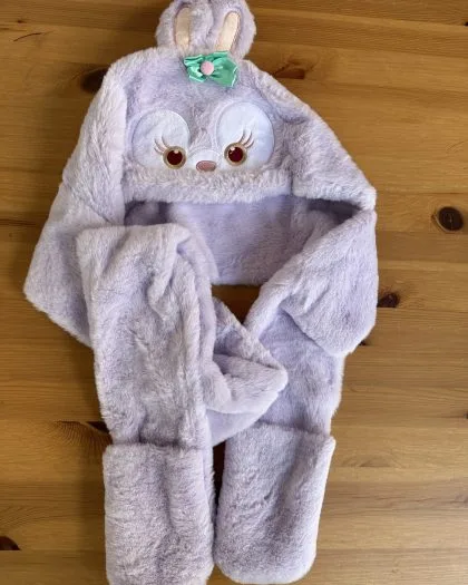 TAVŞAN PELUŞ SICACIK TUTAN ATKI ELDİVEN ŞAPKA
