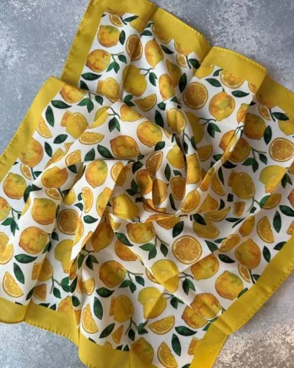 50*50 BANDANA FULAR LİMONLU