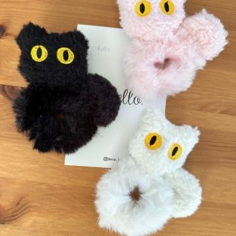 kedi peluş toka