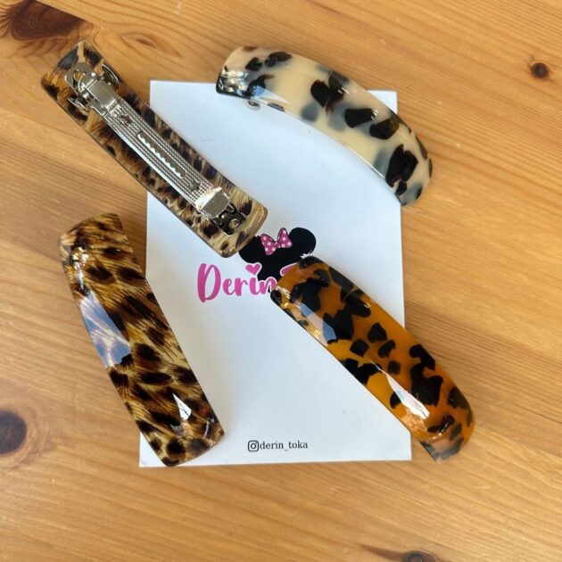 LEOPARLI OTOMATİK KADIN TOKASI