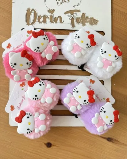 PONPON ÜSZERİ HELLO KİTY LASTİK TOKA
