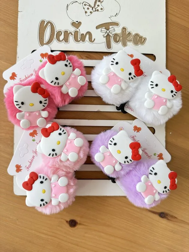 PONPON ÜSZERİ HELLO KİTY LASTİK TOKA